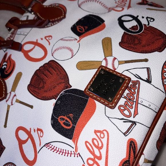 Dooney and Bourke Baltimore Orioles Zip Zip Domed Satchel Rtl $348 - Picture 3 of 12